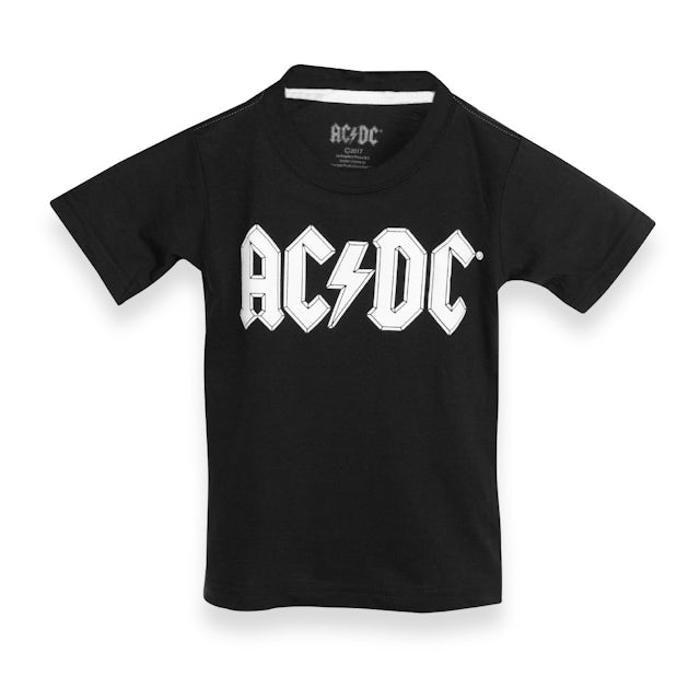 AC/DC Kids Black Tee White Logo