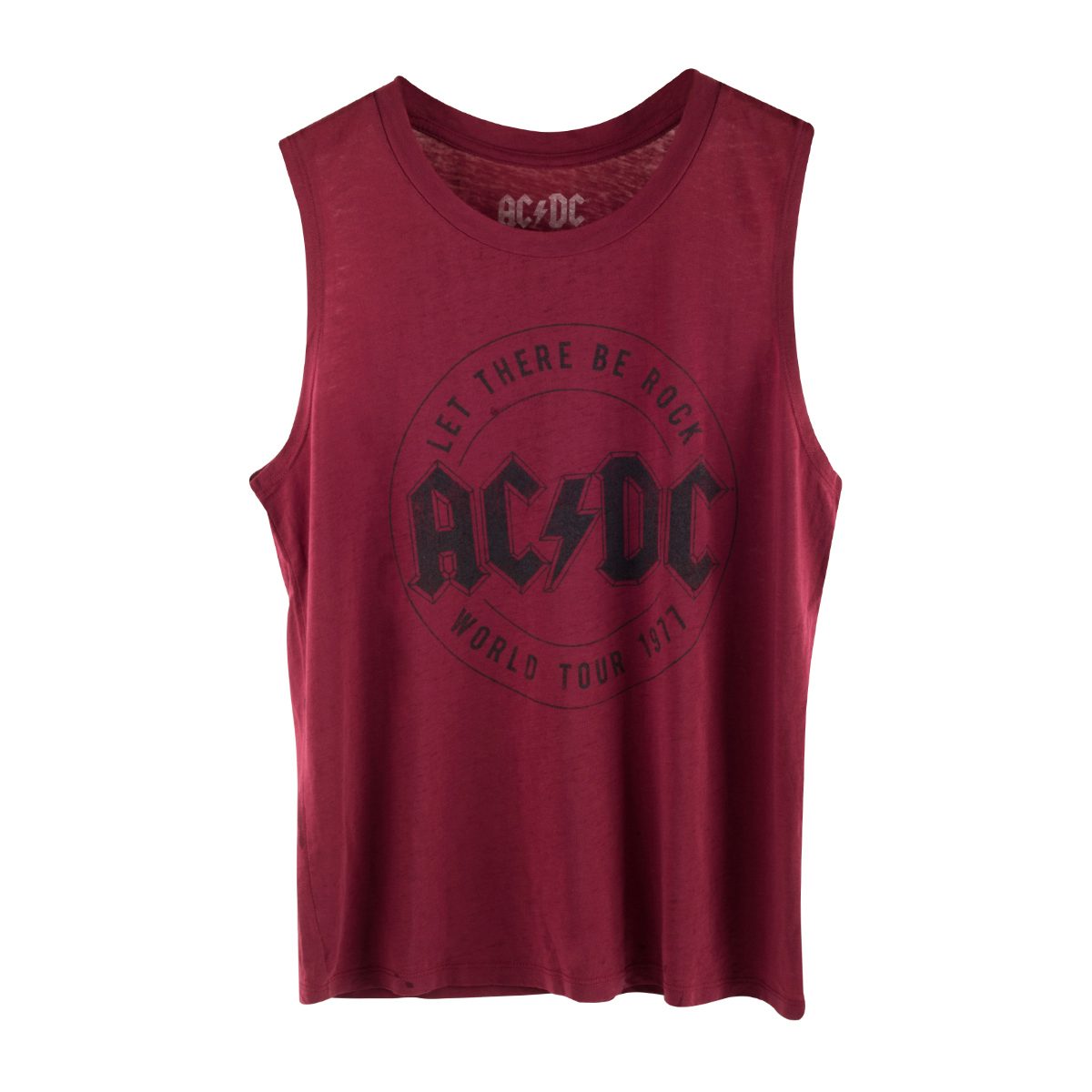 AC/DC Let There Be Rock Tour 1977 Maroon Tank