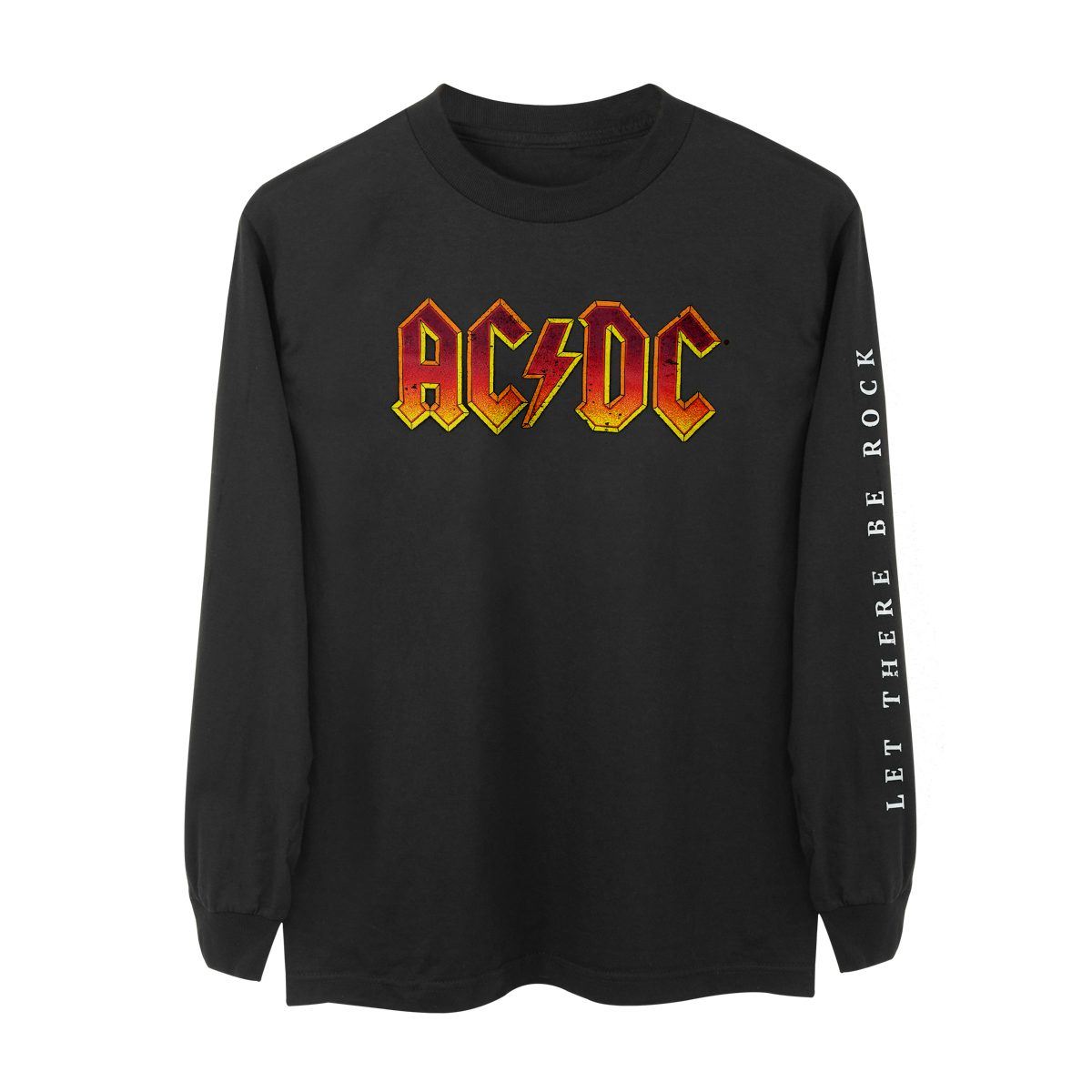 AC/DC Orange Logo Longsleeve Black T-Shirt