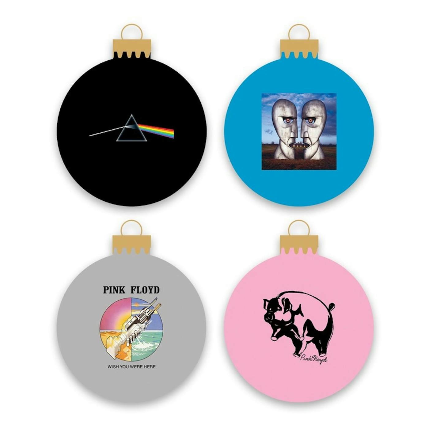 Pink Floyd Holiday Ornament 4-Pack