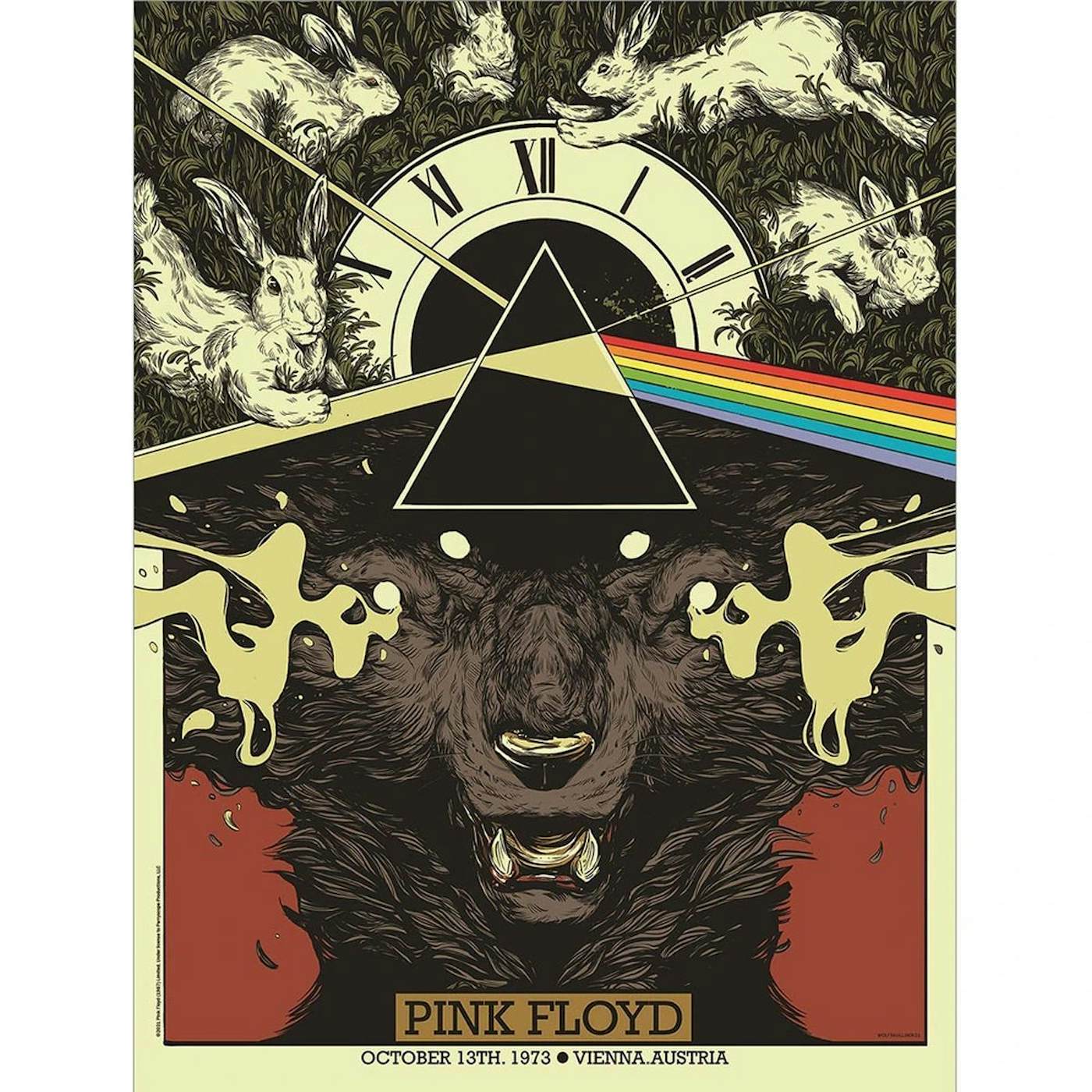 Pink Floyd Vienna 1973 Concert Poster