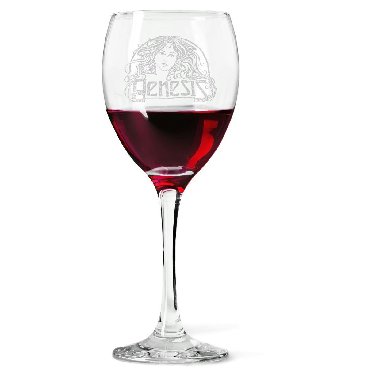 Genesis Goddess Laser Etched Wine Glass