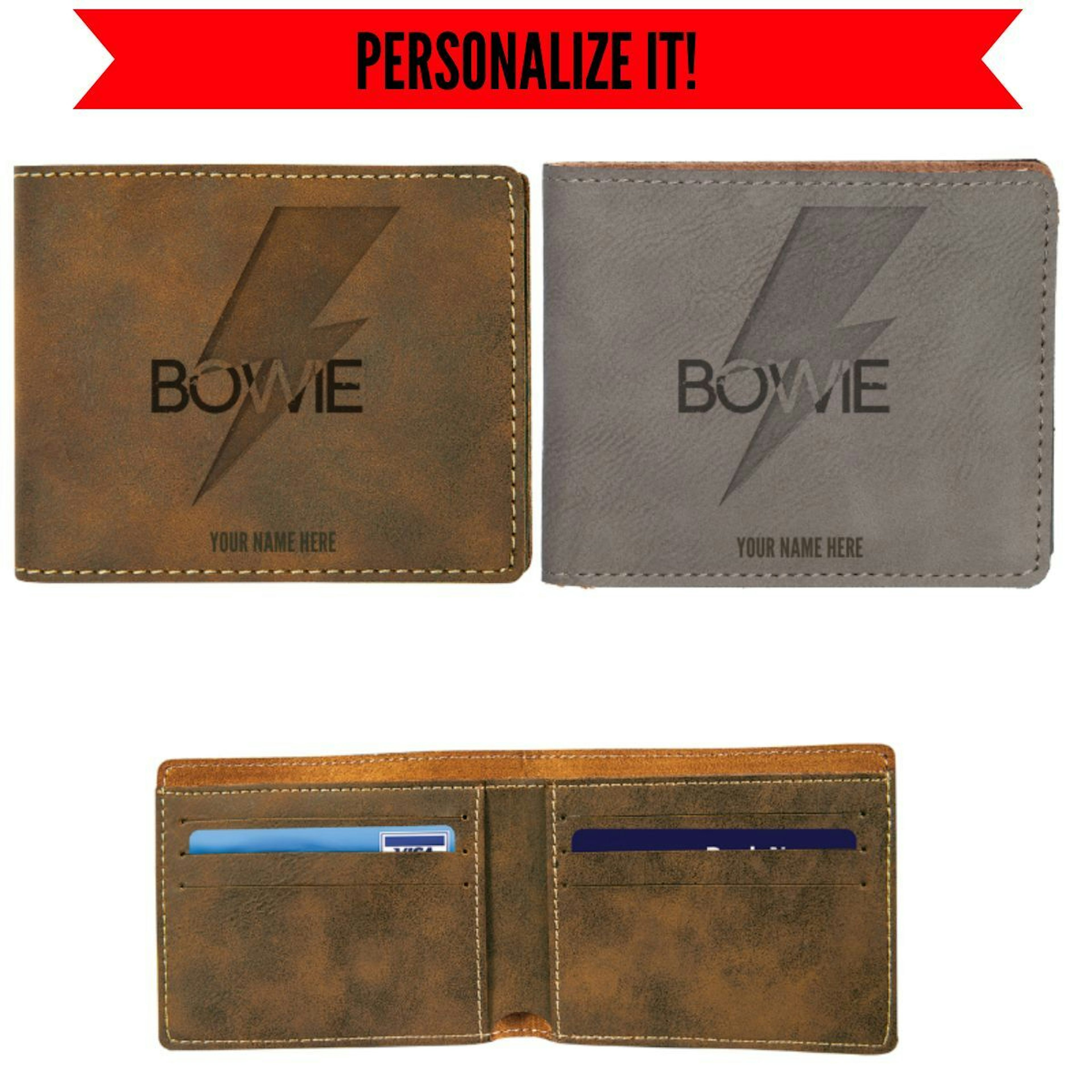 David Bowie Bold Vegan Leather Wallet
