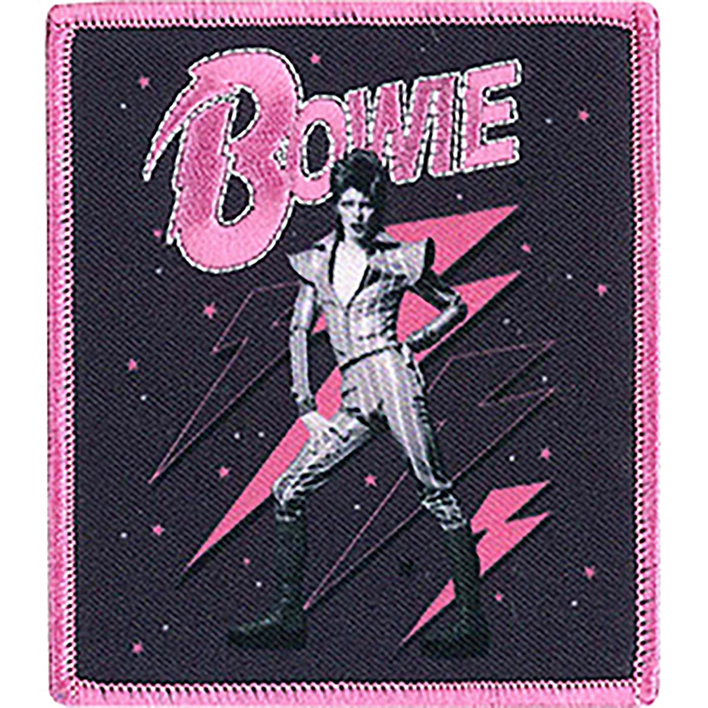 David Bowie Pink Bolts 3.3"x3.8" Patch