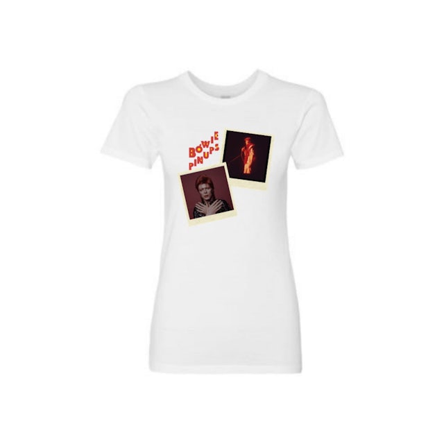 David Bowie Pin UPS David Bowie Women s Pin Ups Polaroids T Shirt