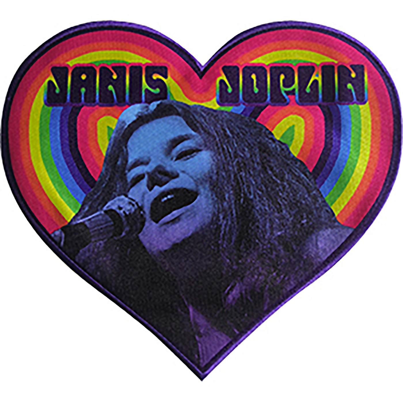 Janis Joplin Heart 9.2"x8.25" Oversized Patch