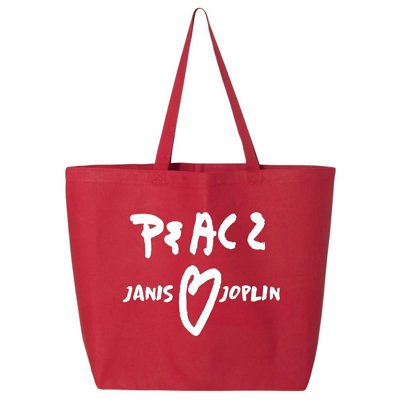 Janis Joplin Peace Heart Tote Bag