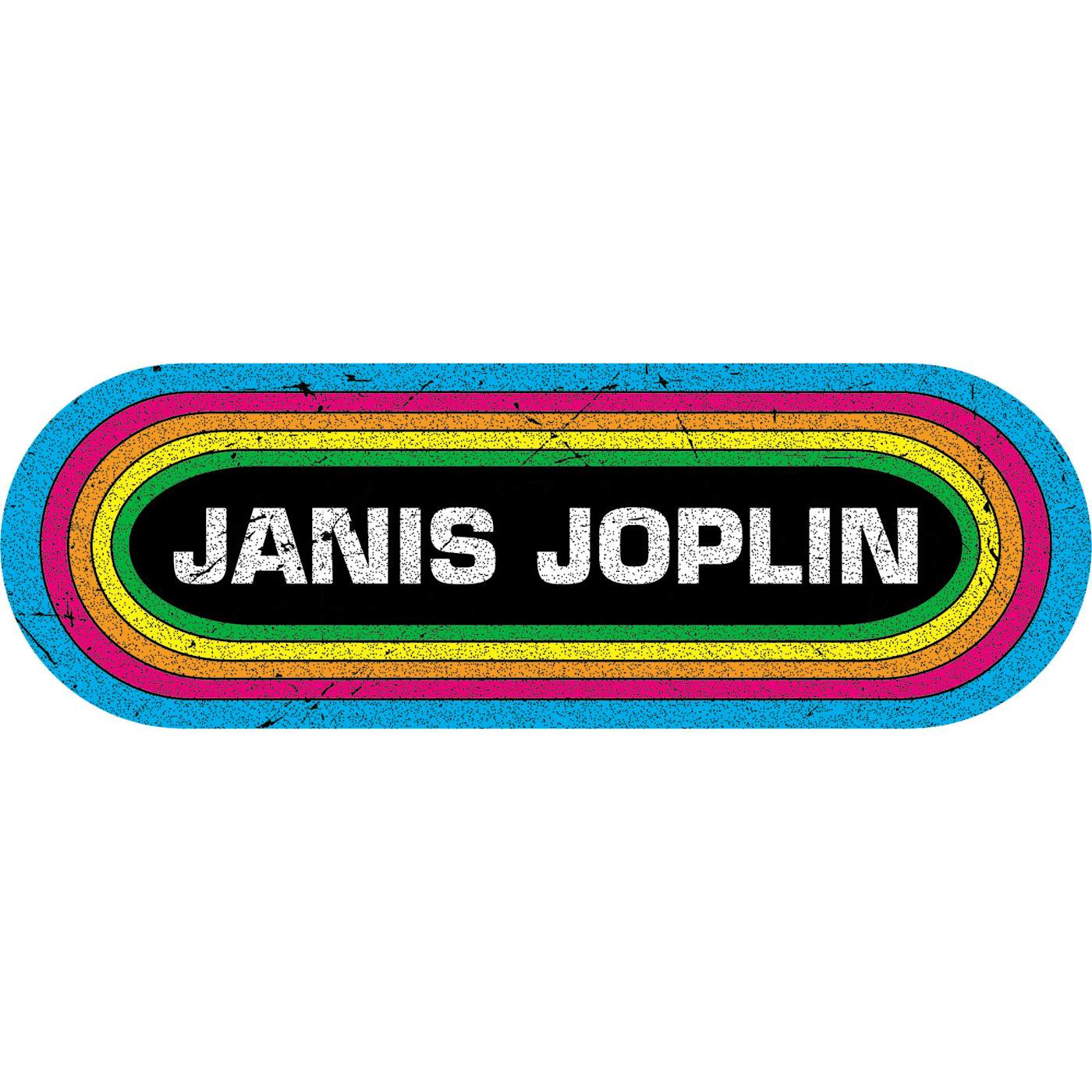 Janis Joplin KMET Distressed 6"x2" Sticker