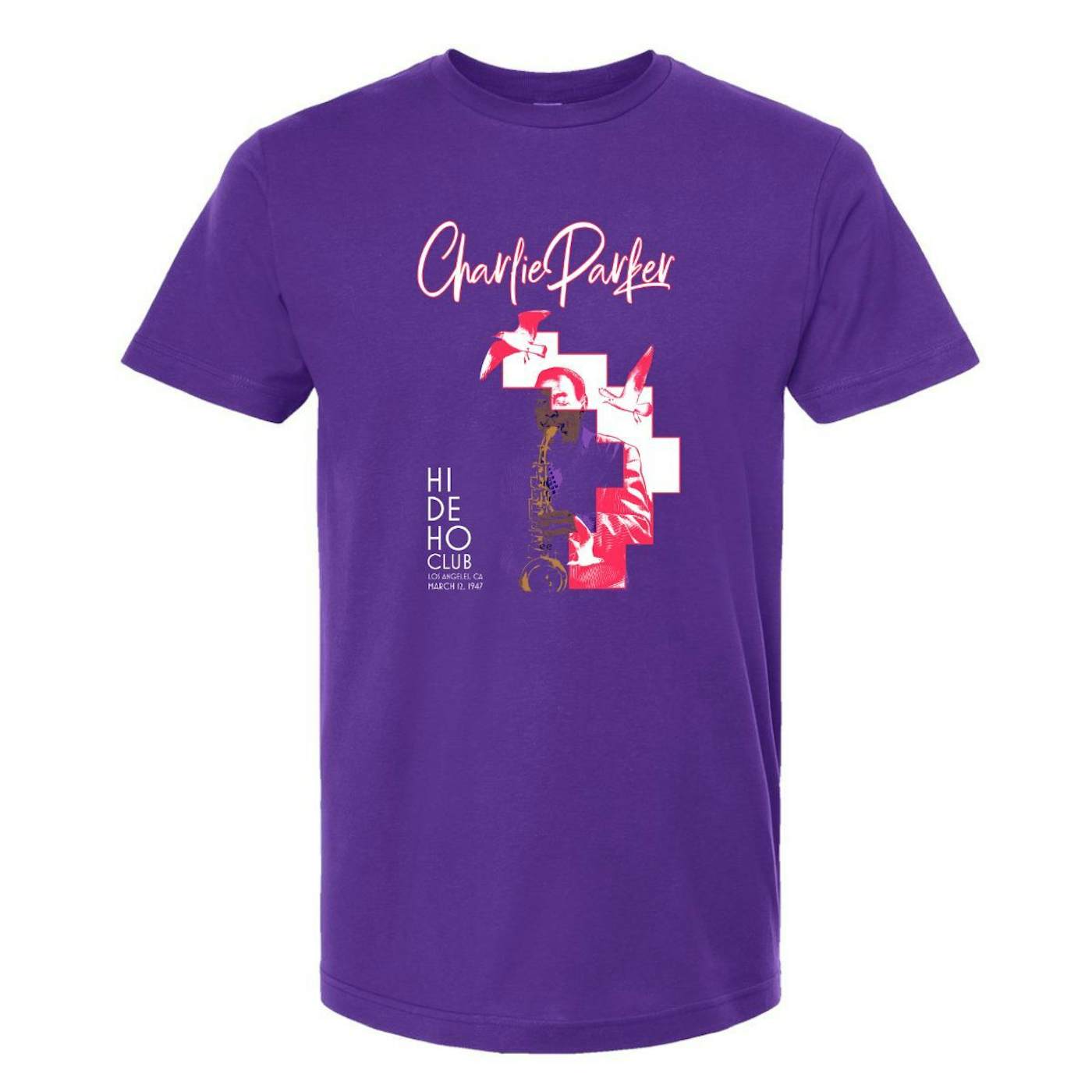 Charlie Parker T-Shirt | Chasin' The Bird Colorful Brush Stroke Image Charlie Parker Shirt