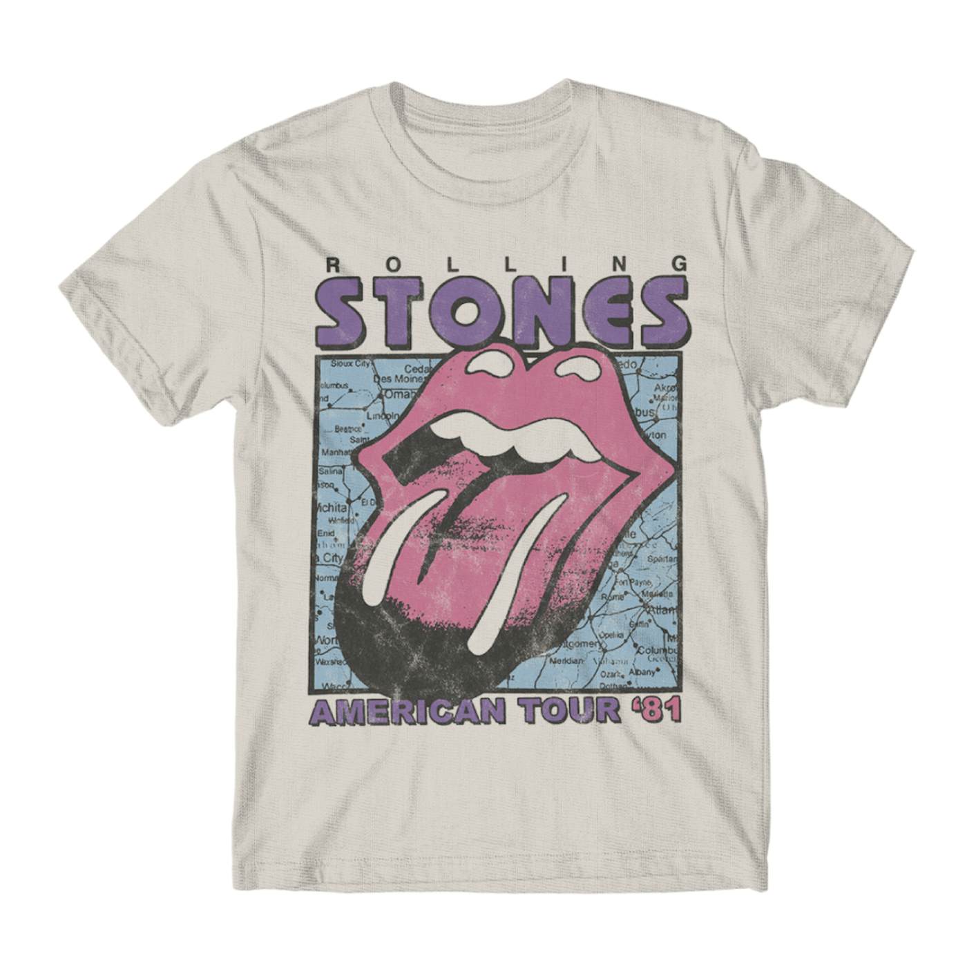 The Rolling Stones- T-Shirt - American Tour '81 (Bolur)