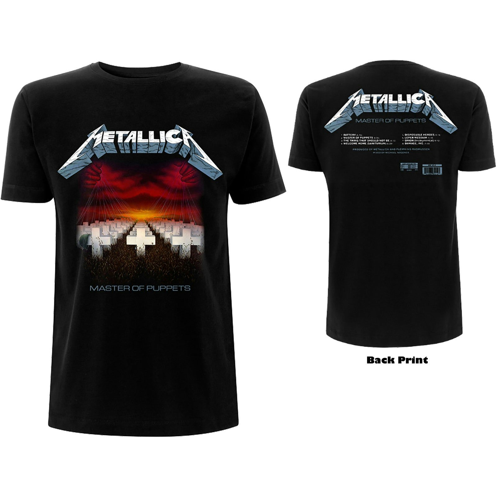 Metallica T Shirt Metallica Master Of Puppets Black Bolur