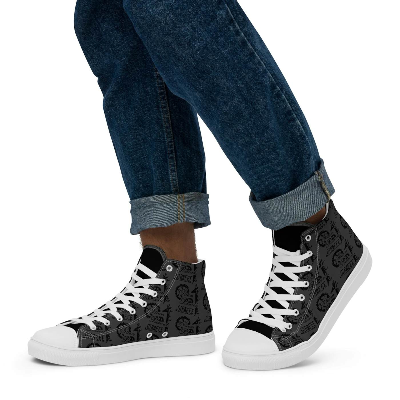 Women's Dark Grey SPG Logo High Top Shoes – Steam Powered Giraffe