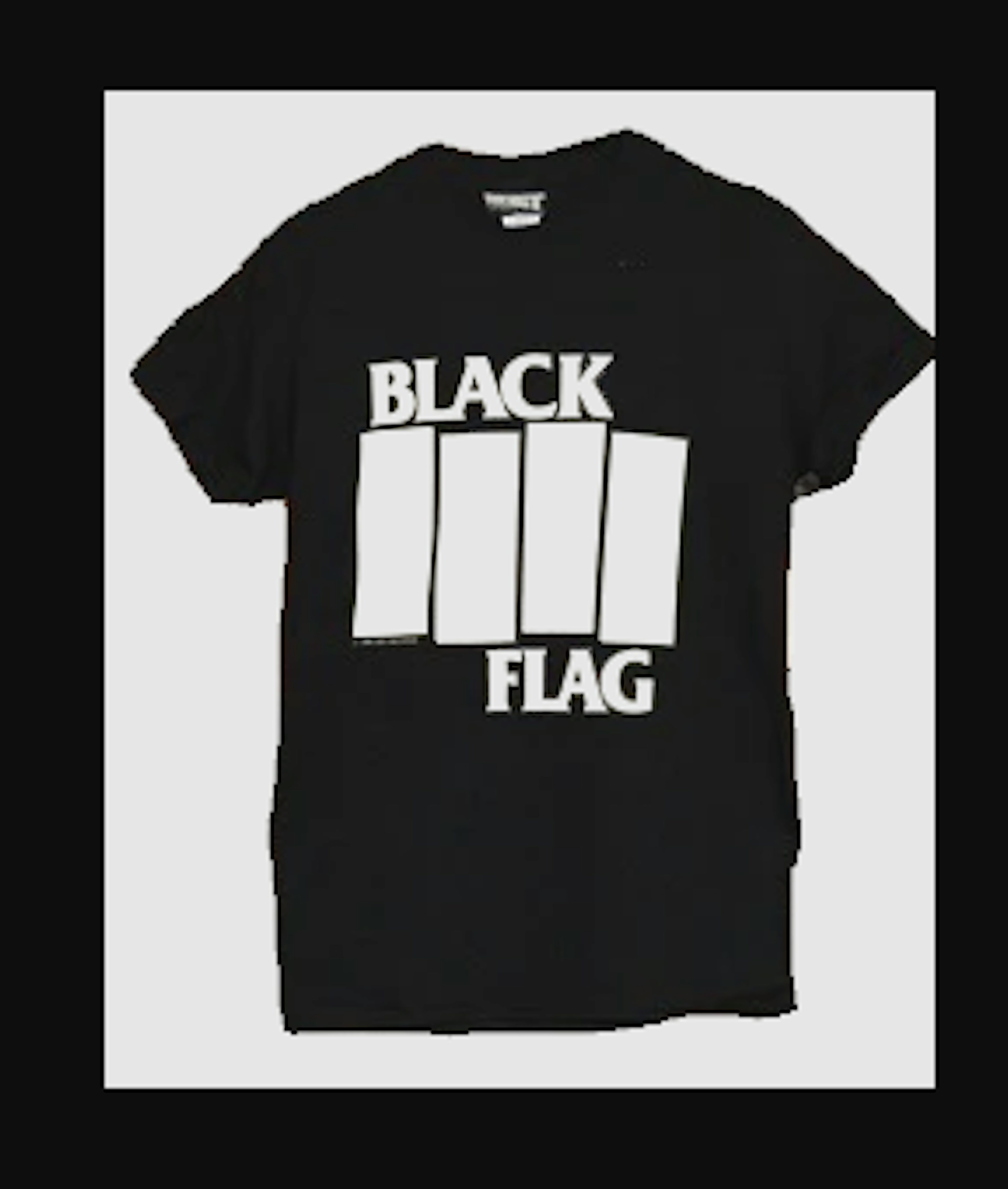 Black Flag - Bars & Logo Black T-shirt - Large