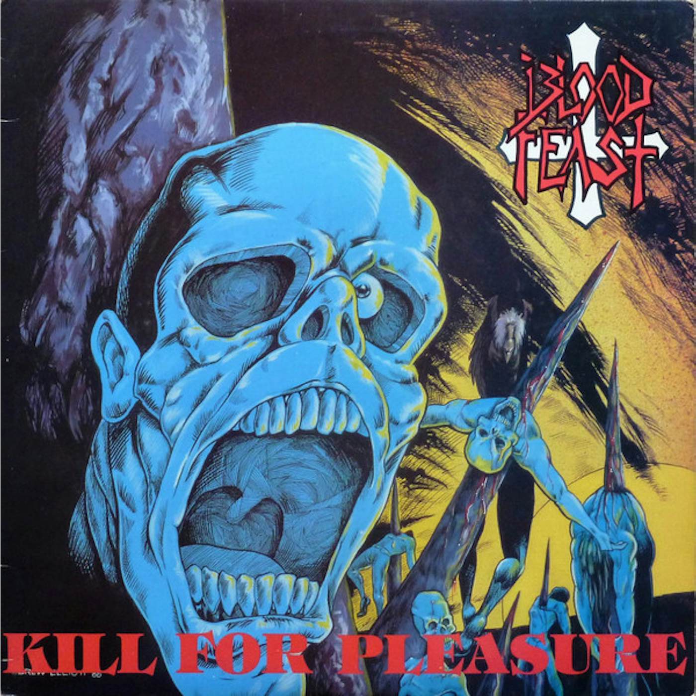 Blood Feast Kill For Pleasure (Black & Orange) Vinyl Record