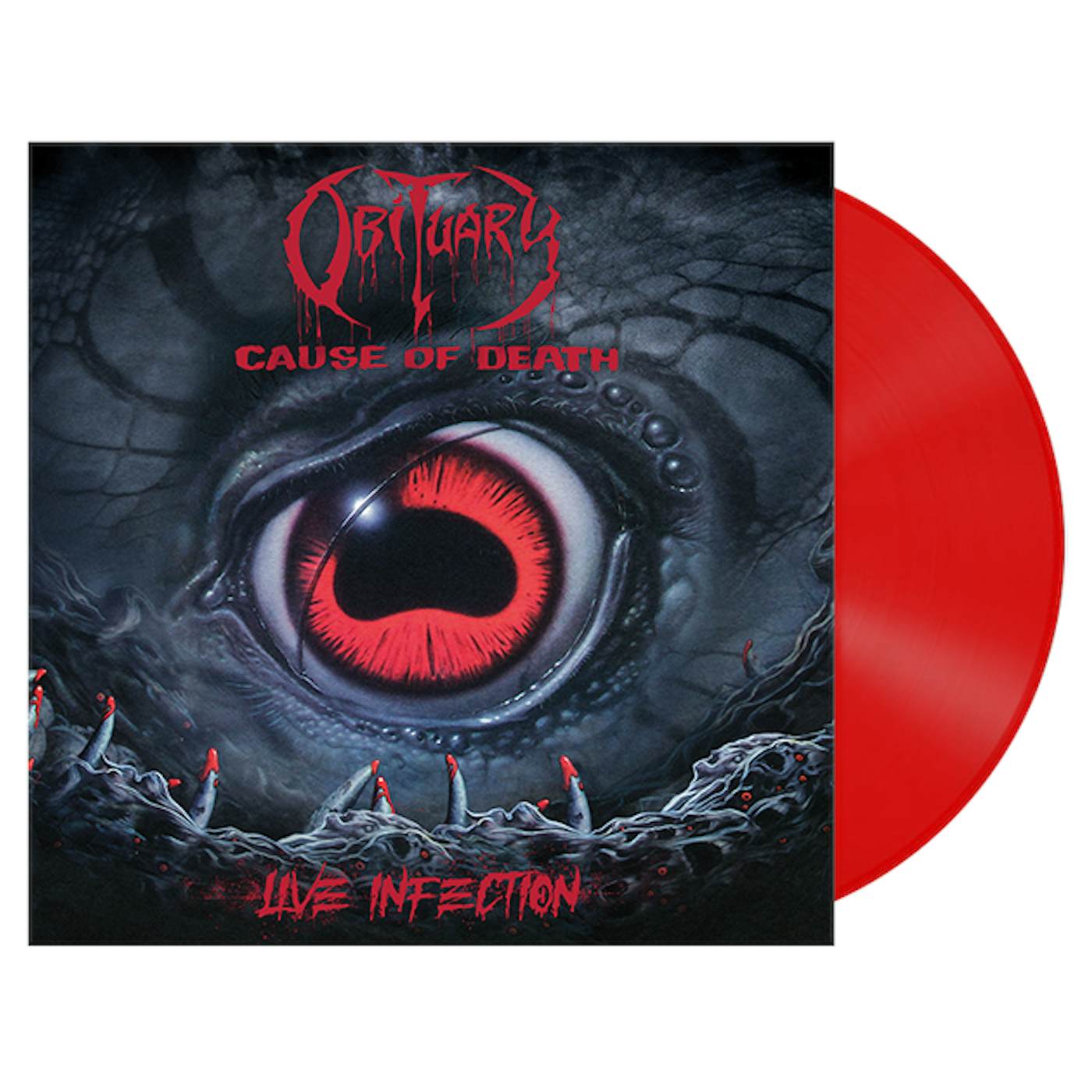 Obituary Cause Of Death (Blood Red) Vinyl Record