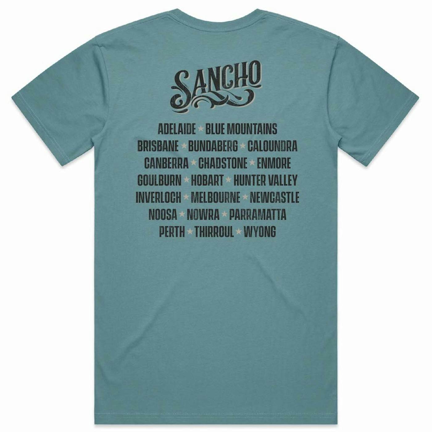 The Whitlams Sancho Tour T-Shirt (Slate Blue)