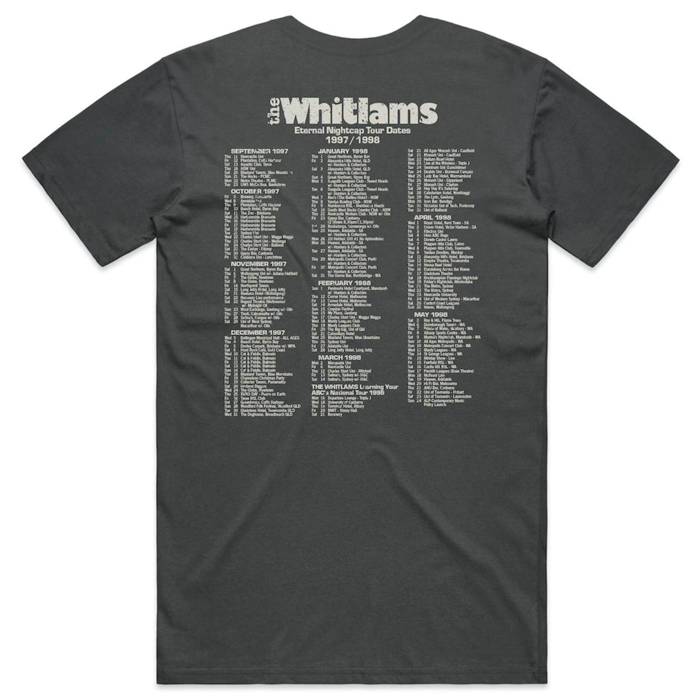 The Whitlams Retro Charcoal T-Shirt