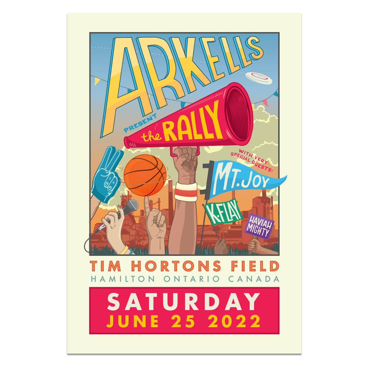 Arkells Hamilton, ON Tim Hortons Field Poster - June 25, 2022