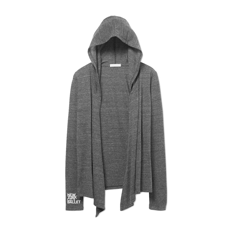 womens grey hooded cardigan