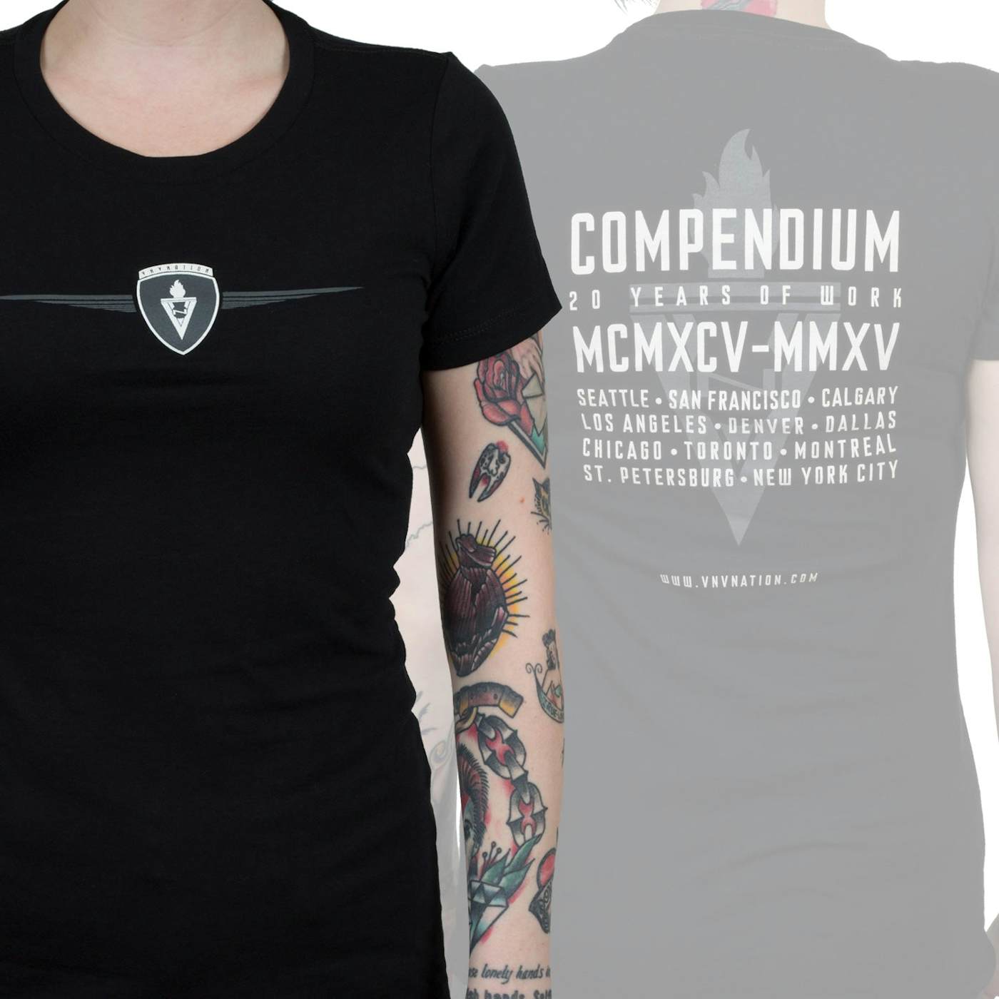 VNV Nation "Compendium" Girls T-shirt