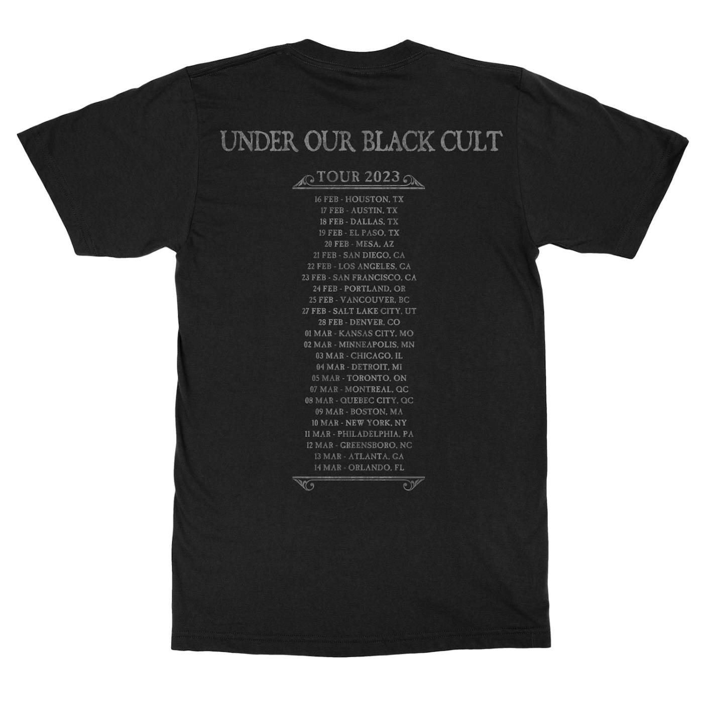 Rotting Christ "2023 Under Our Black Cult Tour tee" T-Shirt