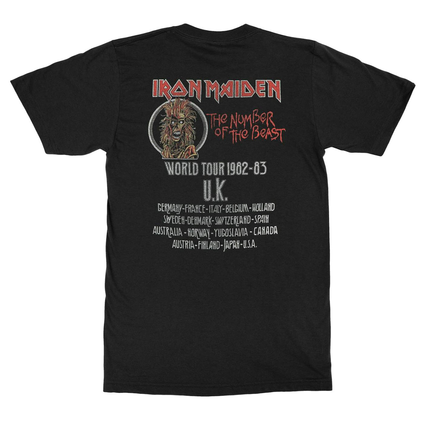 Iron Maiden "Number Of The Beast World Tour" T-Shirt