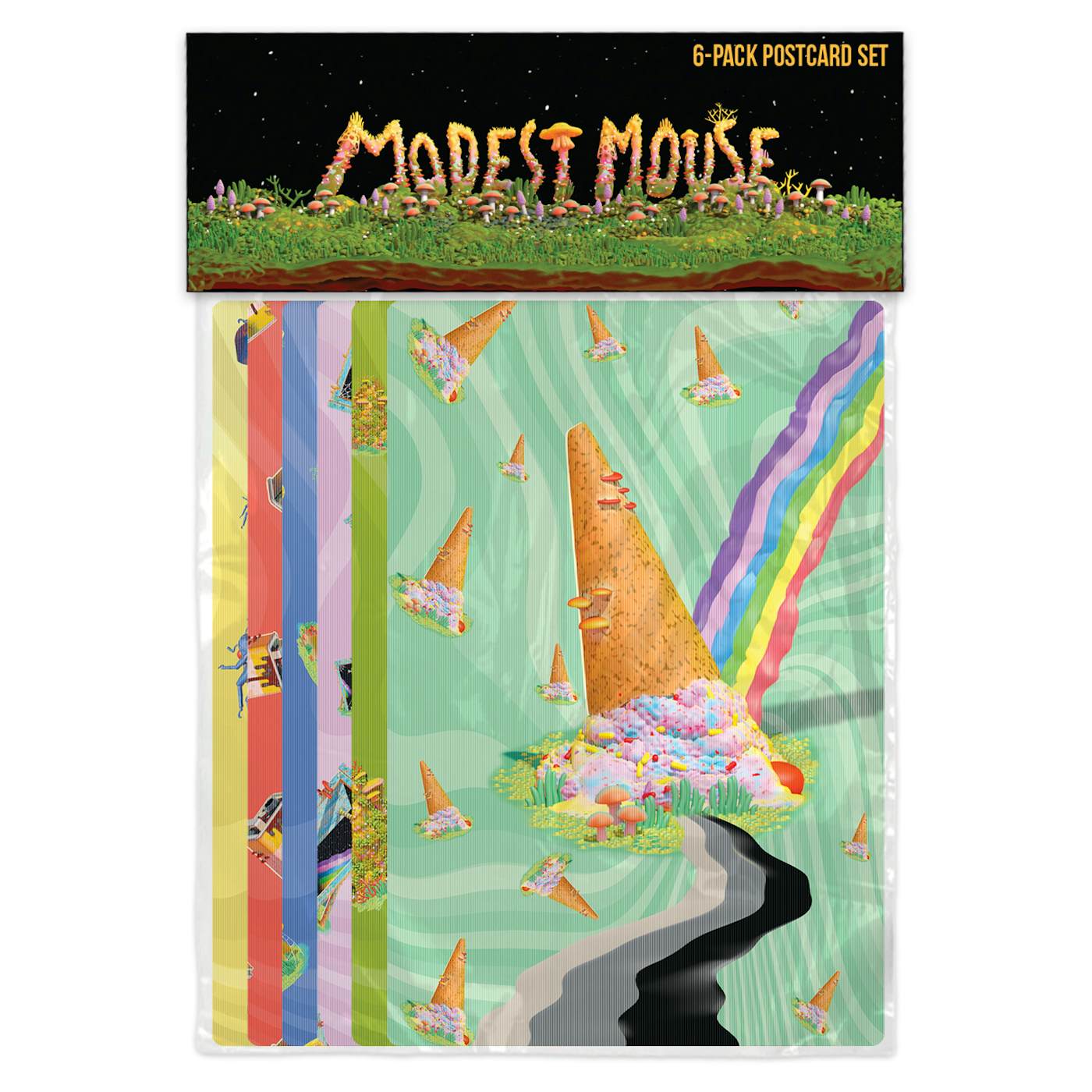 Modest Mouse Golden Casket Lenticular Postcard Set