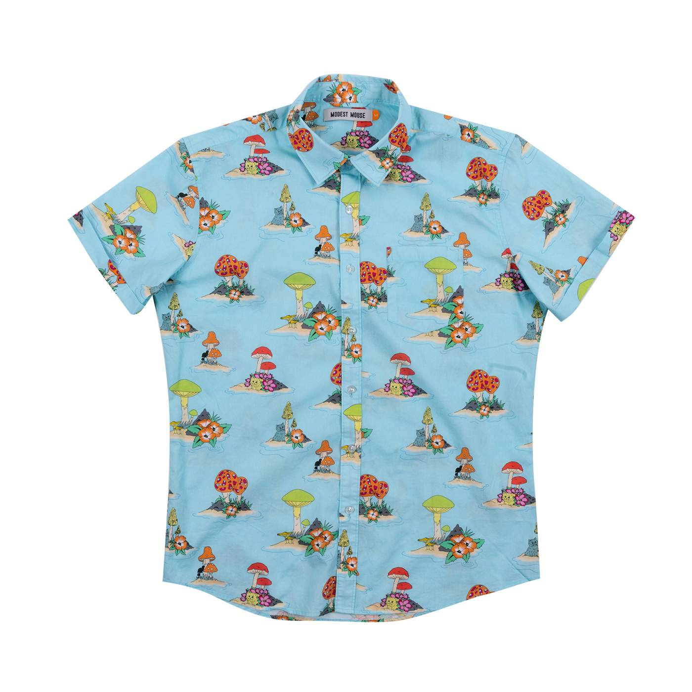 Modest Mouse Tropical Woven Button Up