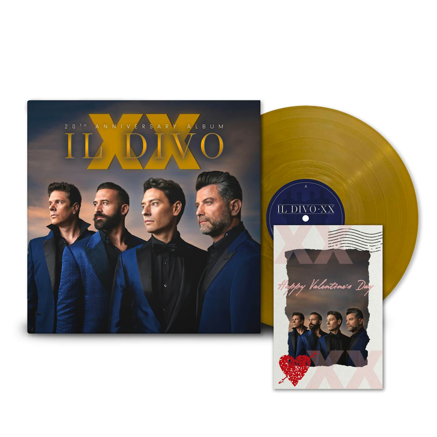 Il Divo XX Gold Vinyl + Signed Valentine's Card