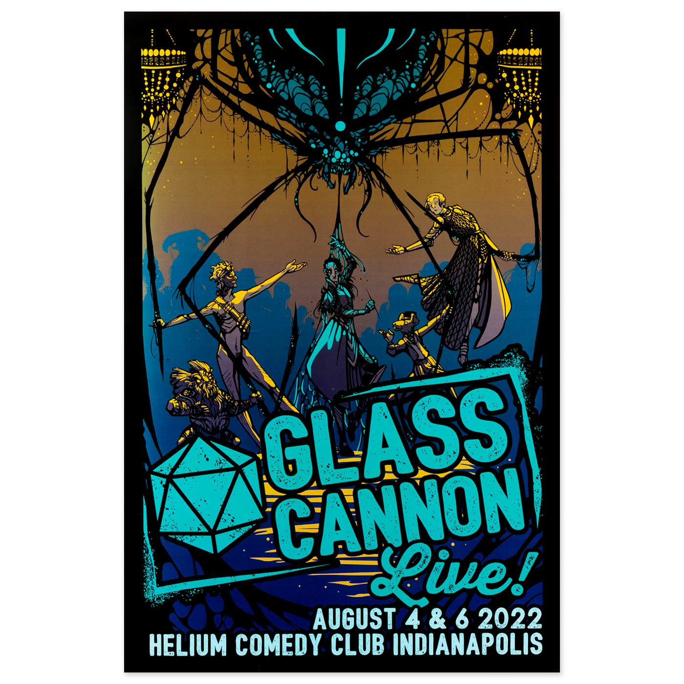 Glass Cannon Network Helium Comedy Club Indianapolis, IN 8/4-6/2022 Poster