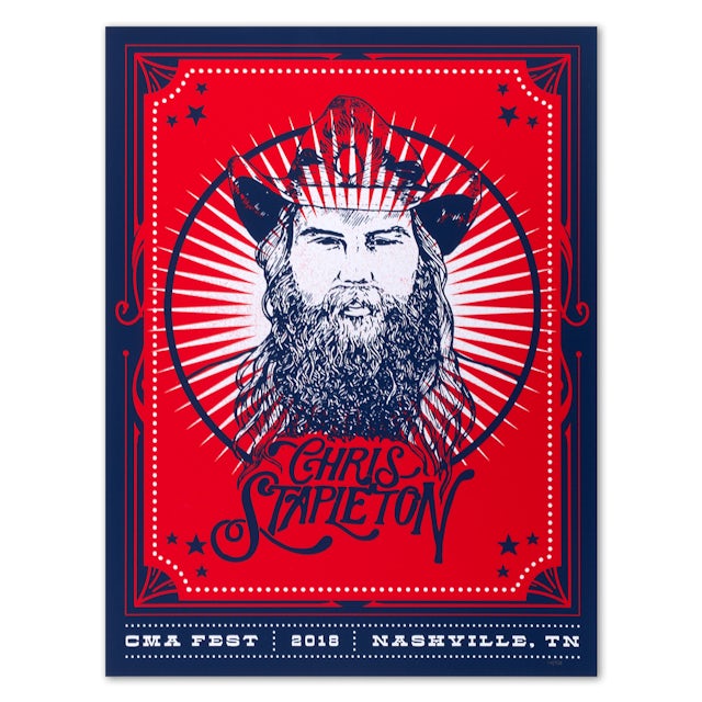 Chris Stapleton Show Poster CMA Fest 2018 Nashville, TN