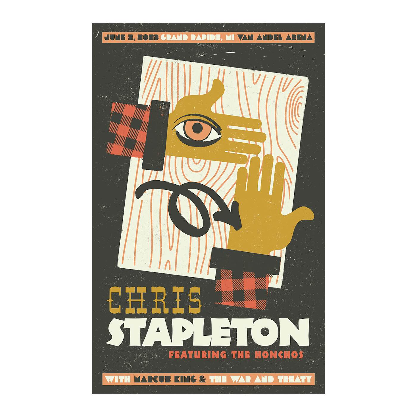 Chris Stapleton Show Poster – Grand Rapids, MI – 06/02/2023