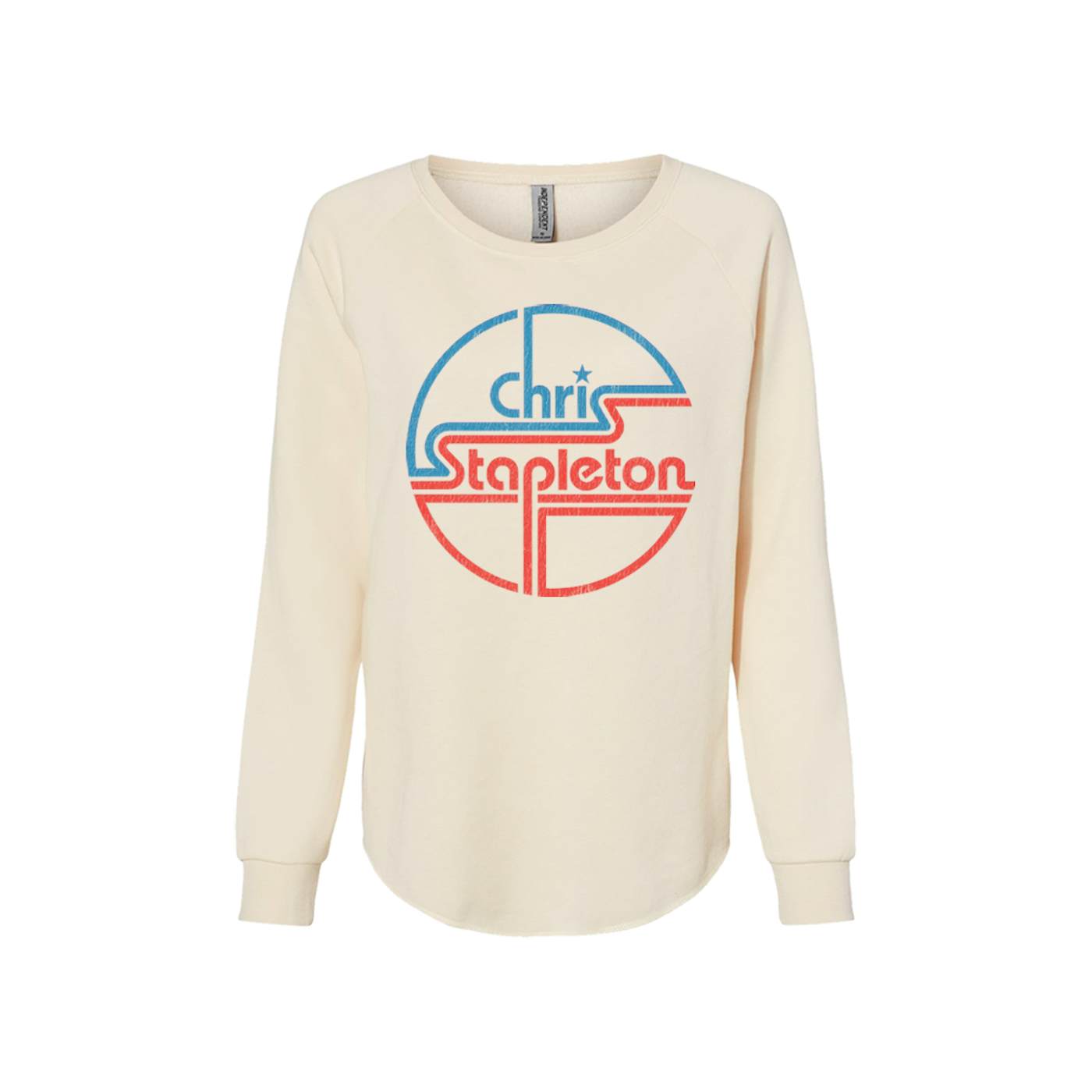 Chris Stapleton Ladies Circle Design Wave Wash Crewneck Sweatshirt