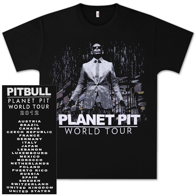 pitbull 2016 tour shirt