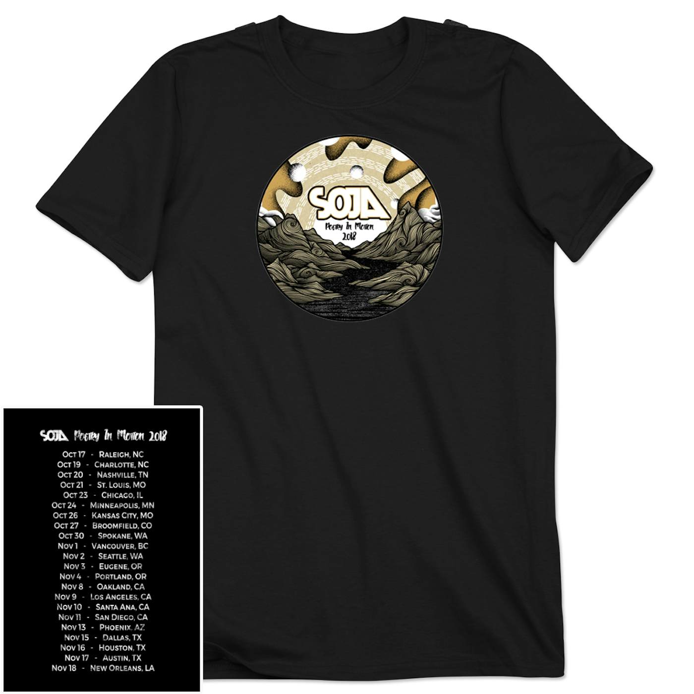 SOJA Poetry In Motion Fall 2018 Tour Tee