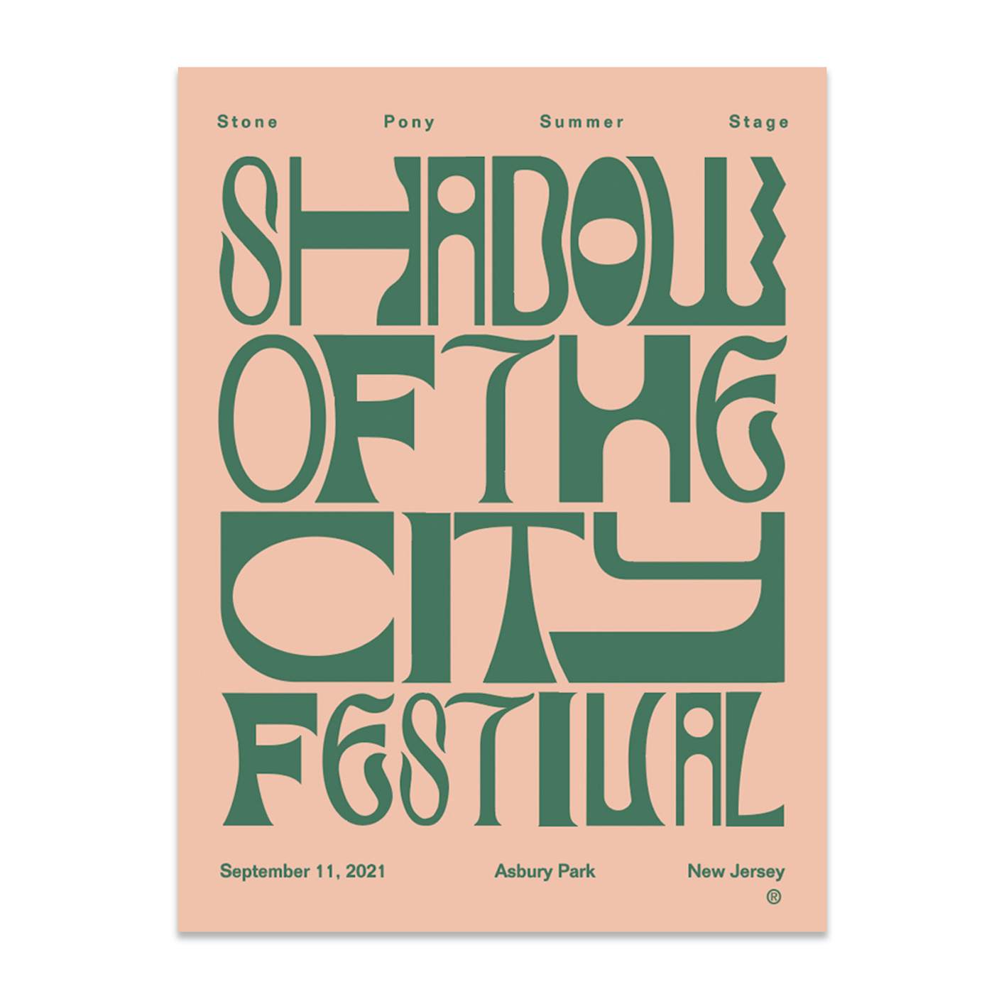 Bleachers SHADOW OF THE CITY FESTIVAL 2021 POSTER