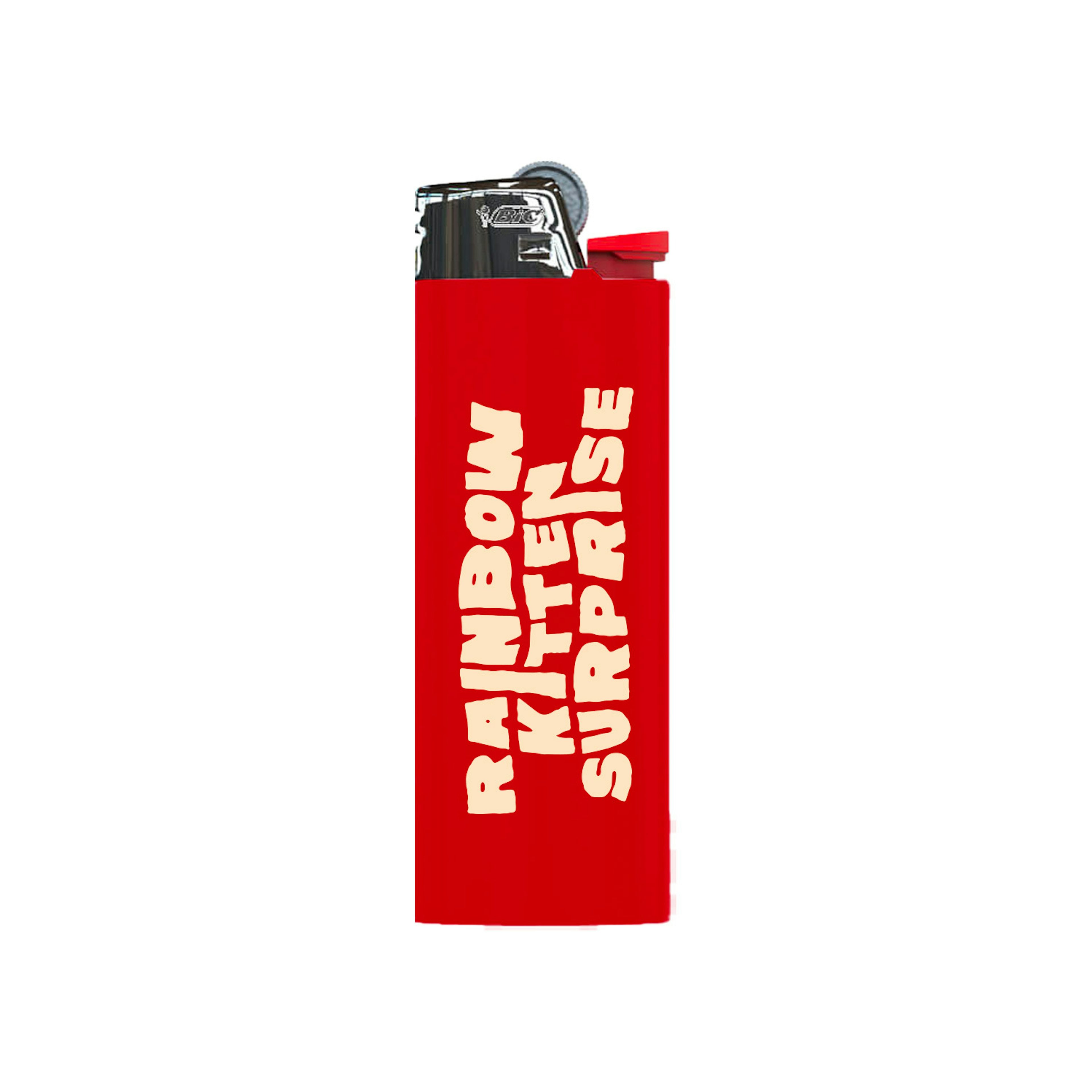 Rainbow Kitten Surprise BIC Lighter Red