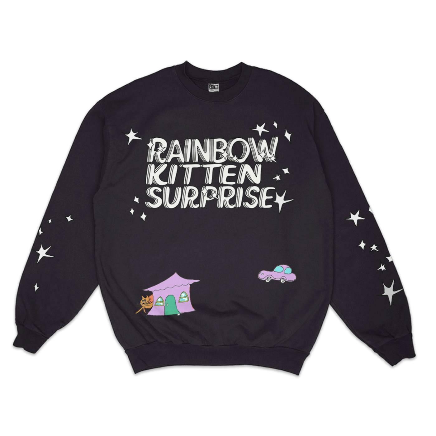 Rainbow Kitten Surprise Kitty Folk Crewneck Sweatshirt
