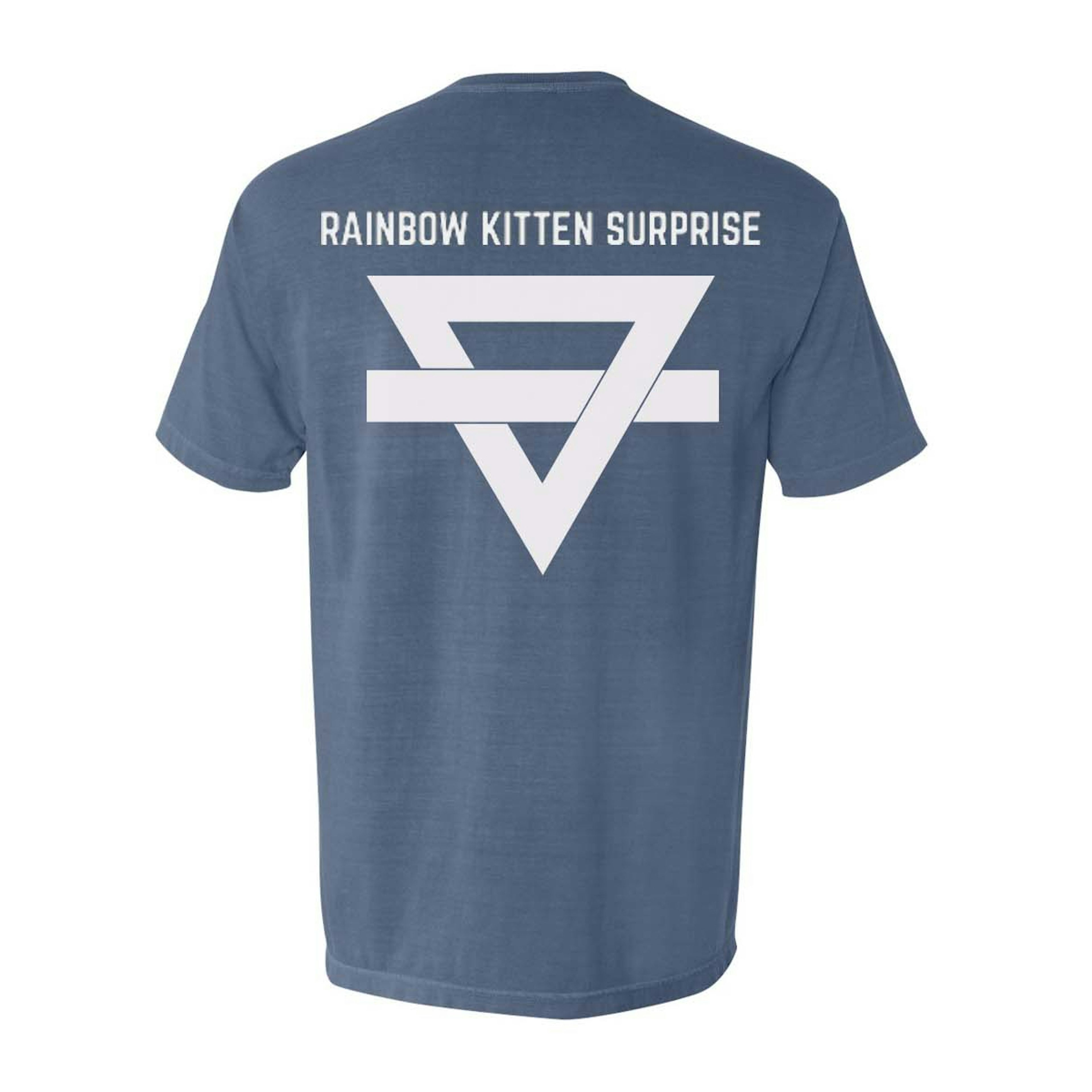Rainbow Kitten Surprise Blue Jean Pocket Tee