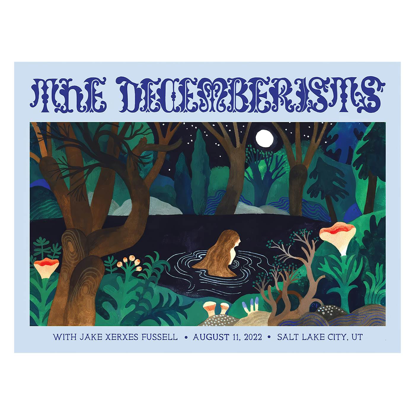The Decemberists at The Gallivan Center August 11th, 2022 Poster