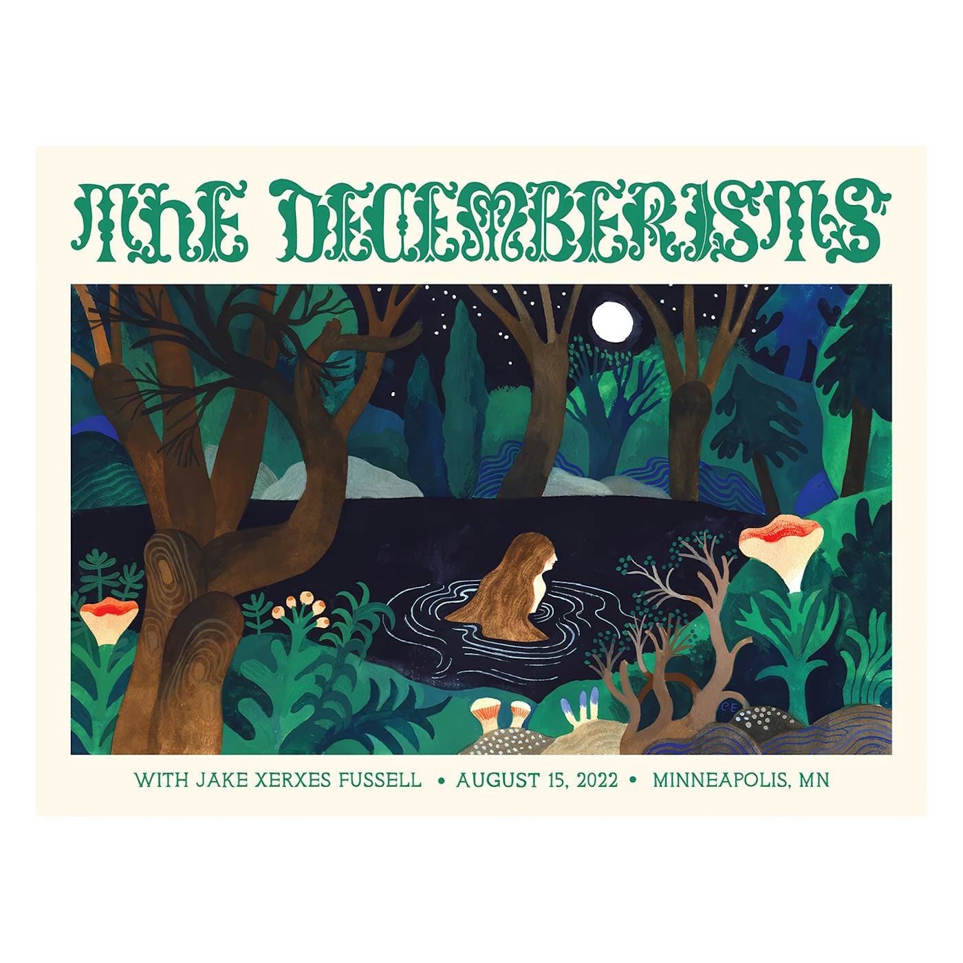 The Decemberists at Surly Brewing Company August 15th 2022 Poster