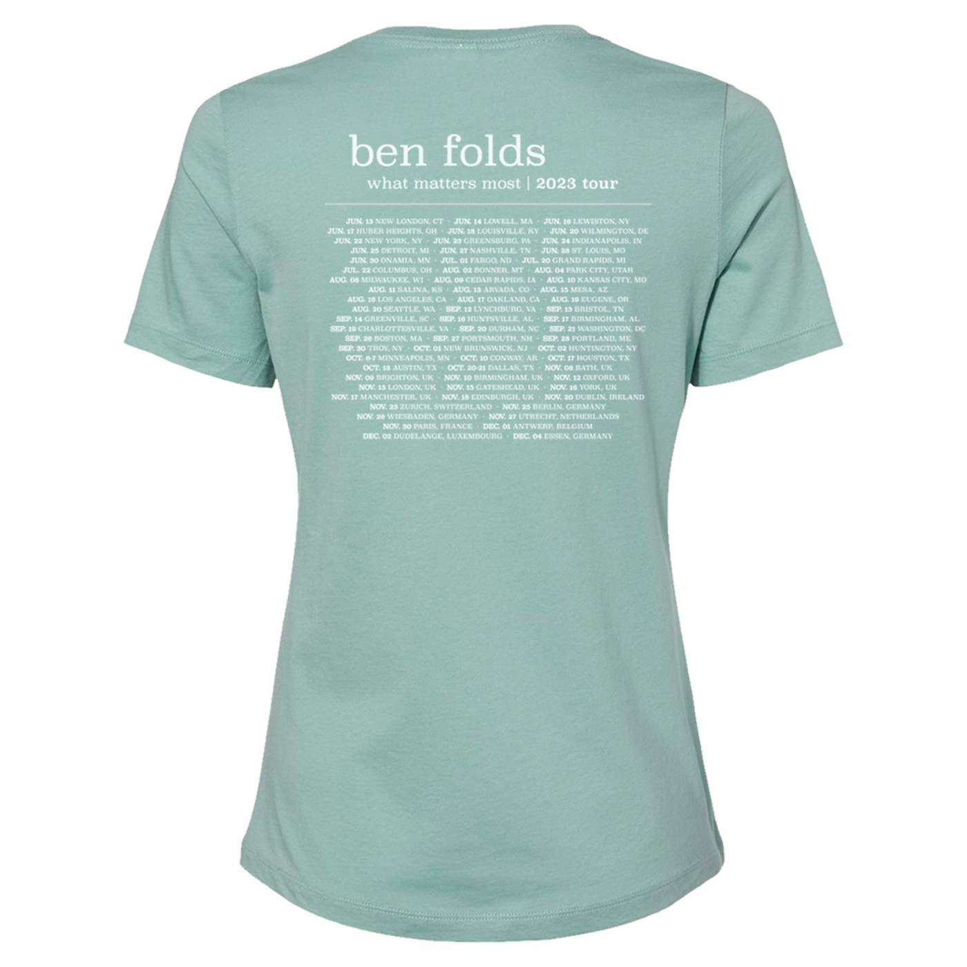 Ben Folds What Matters Most Women's Tour Shirt