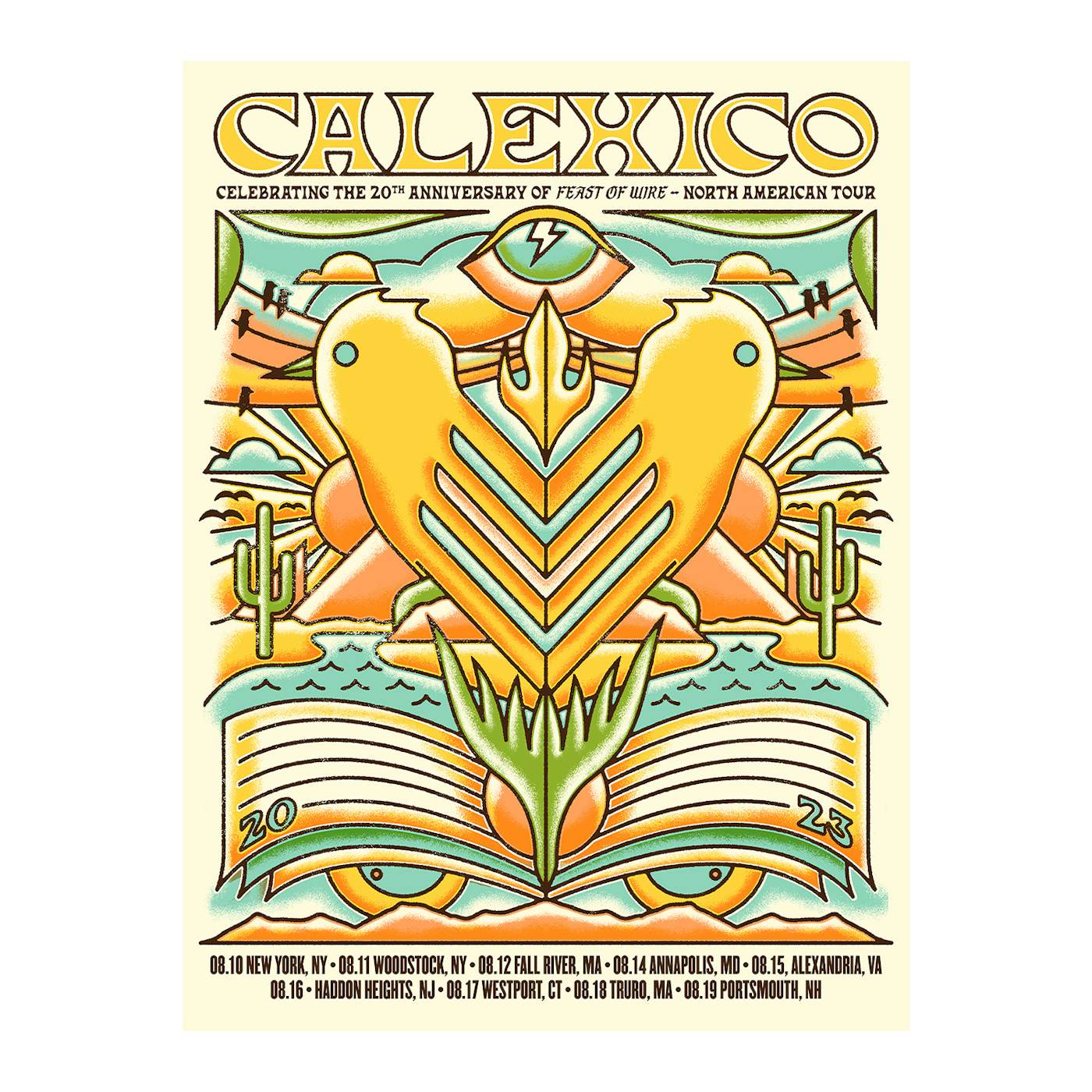 Calexico 2023 FEAST OF WIRE US SUMMER TOUR POSTER