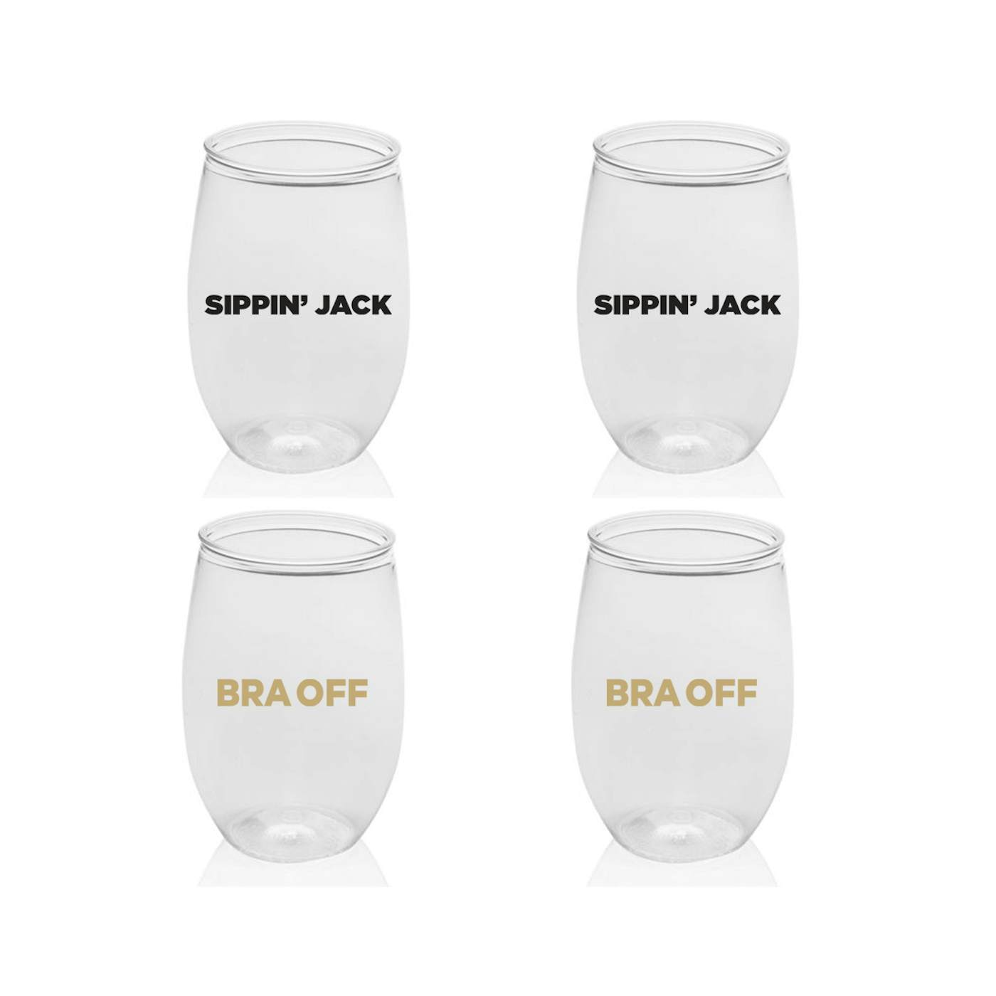 RaeLynn Bra Off / Sippin' Jack Time Wine Cup Set