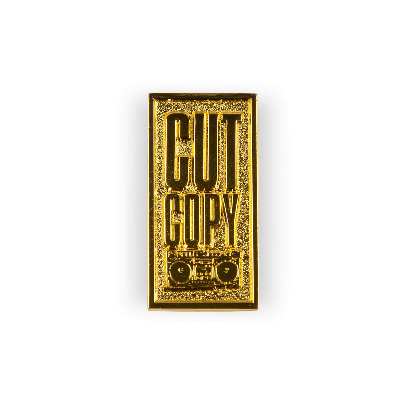 Cut Copy Gold Enamel Boombox Pin