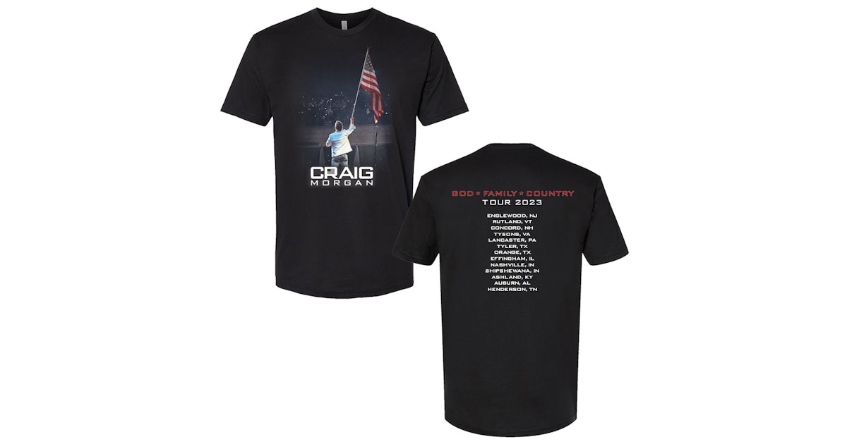 Craig Morgan God Family Country Tour Shirt