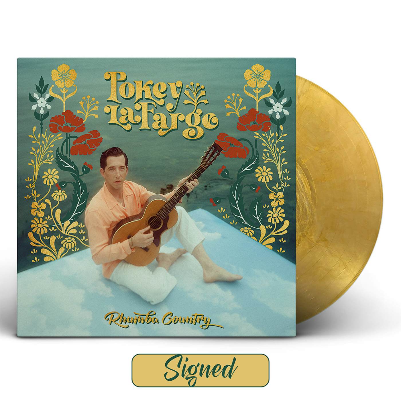 Pokey LaFarge Rhumba Country Metallic (Hi Melt) Gold Vinyl - Signed