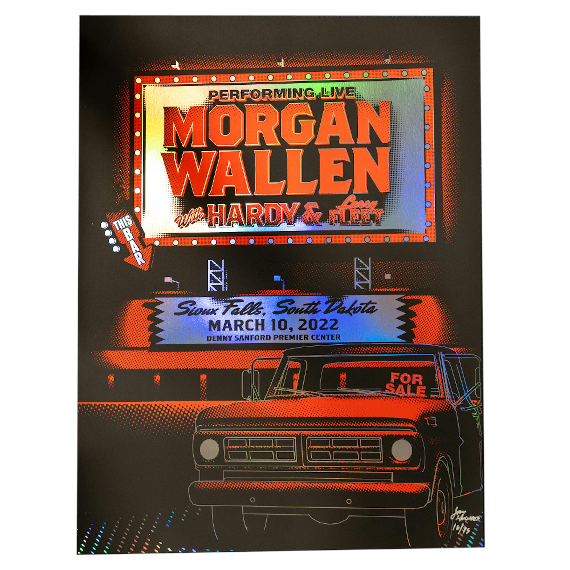 Wallen Sioux Falls, South Dakota March 10 Poster