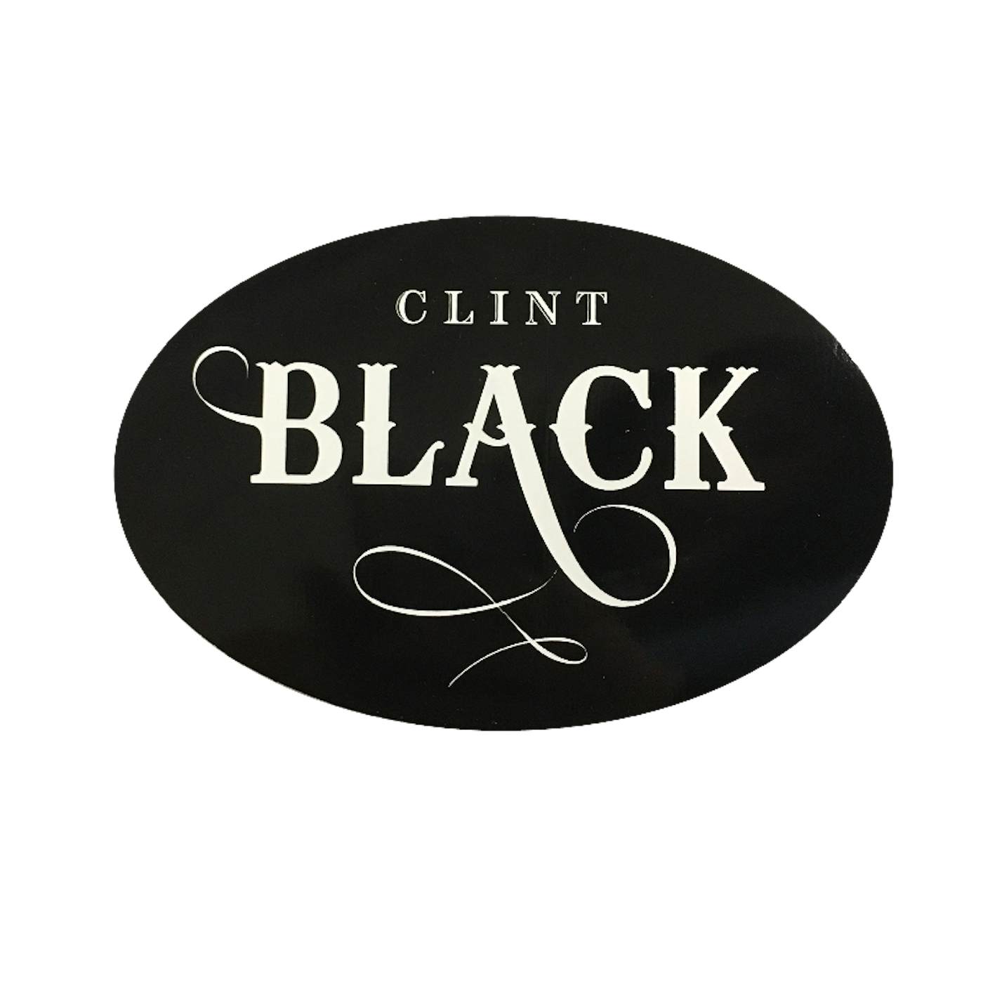 Clint Black Oval Sticker