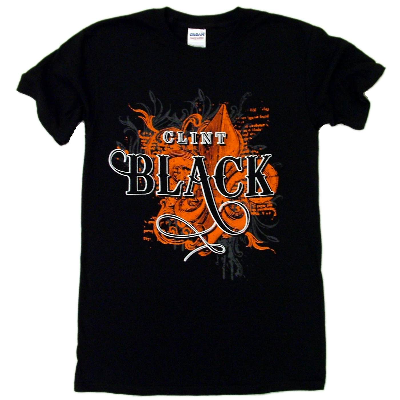 Clint Black Black Tee with Red Logo
